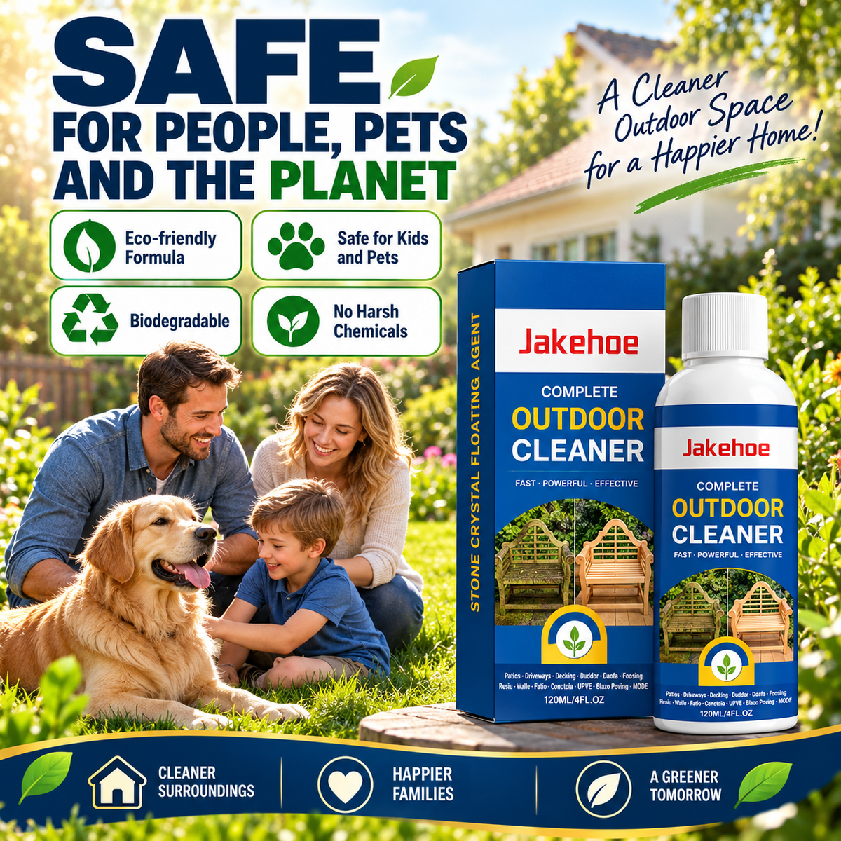 📢Limited-time offer: 60% OFF!🏆Multi-Surface Stone Cleaner – Effectively eliminates moss, black spots, and hard water stains, plus effortlessly handles weeds growing in cracks and joints