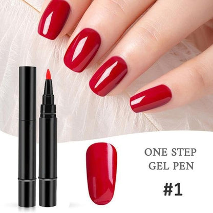One Step Nail Gel Pen🎨Free handheld mini UV nail lamp💡