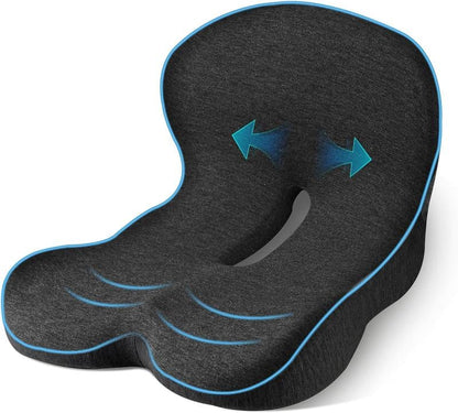 🚗💼🛋️ LIMITED-TIME 50% OFF! Memory Foam Seat Cushion – Non-Slip, Ergonomic, Breathable Mesh, Universal Size for Car & Office Chairs 🦵🌟🔥