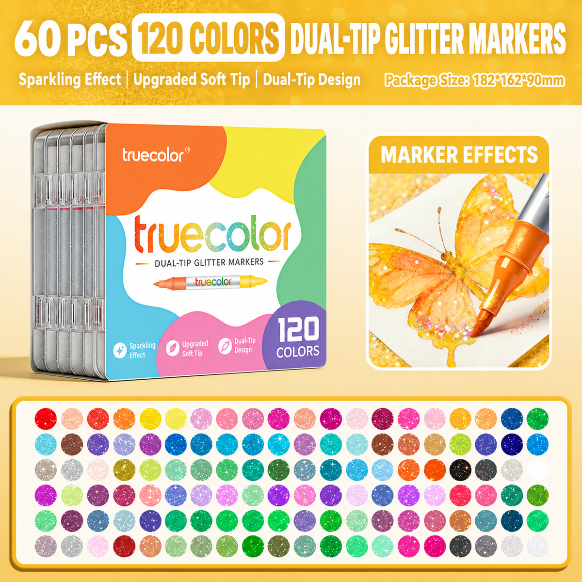 Magic Glitter Outline Markers – Double-Ended Dual-Color Art Pens