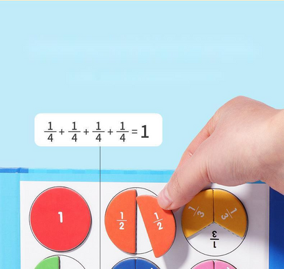 🔥LAST DAY SALE 49% OFF🏅Educational Magnetic Book Fraction Puzzle