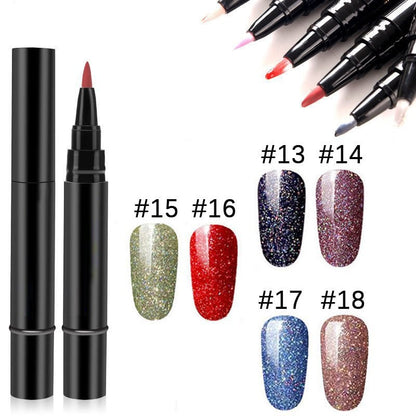 One Step Nail Gel Pen🎨Free handheld mini UV nail lamp💡
