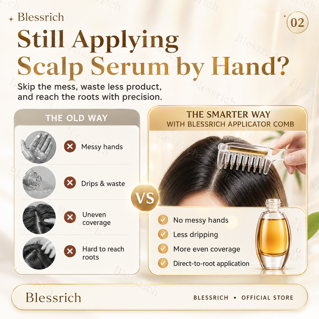 Scalp Serum Applicator Comb