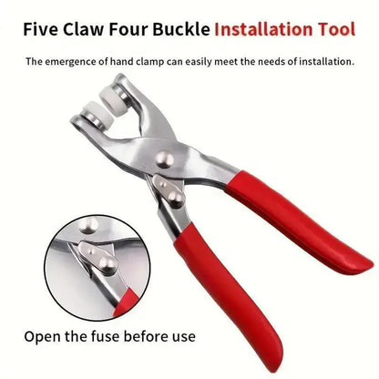 🔥LAST DAY PROMOTION - 50%OFF🔥100pcs Invisible Colored Metal Buckle & 1 Count Manual Pressure Pliers