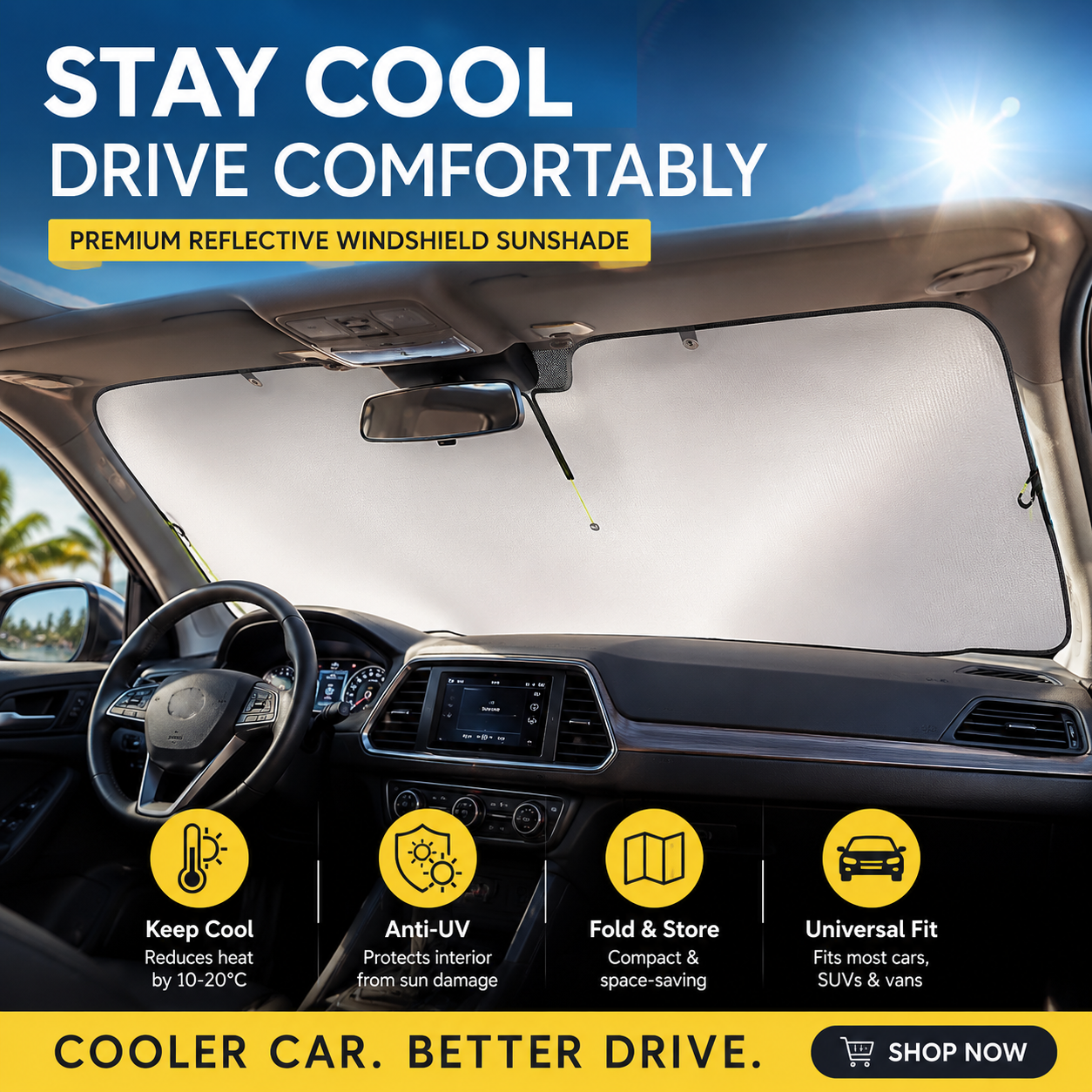 💕SunShade Foldable Heat Protector™