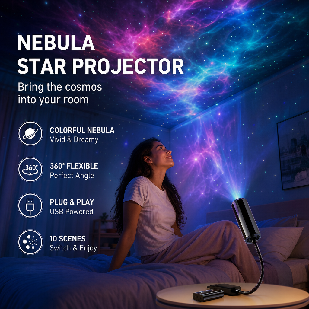 🌌 Plug-and-Play-USB-Projektor – Galaxie & Ozean in HD – Über 50.000 begeisterte Nutzer – Sofortige magische Atmosphäre ✨