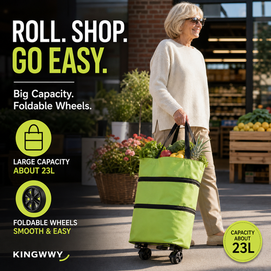 🔥🔥Last Day Promotion Only 15.99 ‼️🛒2-in-1 Foldable Shopping Cart✨Portable Lightweight Grocery Trolley