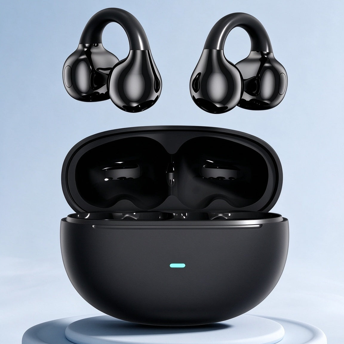 Open-Ear Clip-On Bluetooth 5.4 Earbuds | ENC Clear Calls, IPX4 Sweat-Resistant for Sports