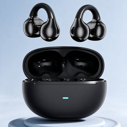 Open-Ear Clip-On Bluetooth 5.4 Earbuds | ENC Clear Calls, IPX4 Sweat-Resistant for Sports