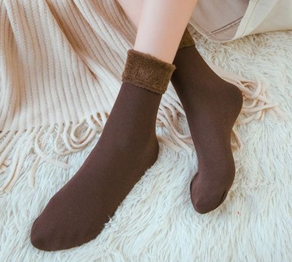 ⏰💃Last Day 40% OFF❄️🎁5/10PCS Unisex Thickened Fleece Lined Cold-Proof Winter Socks