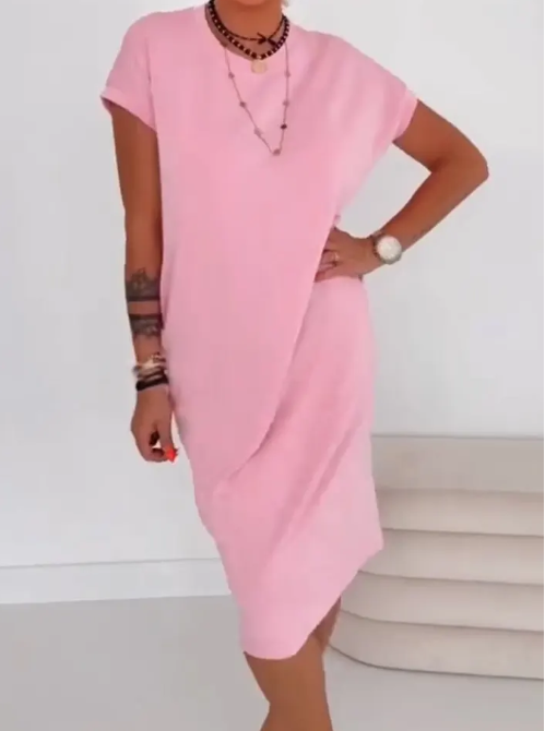 🌸 50% OFF NOW! 🌸Women's T-Shirt Dress – Soft, Pockets, Effortless Midi👗