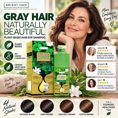 💇‍♀️Long‑Lasting Plant‑Based Foam Hair Dye｜Ammonia‑Free Easy DIY At‑Home Foam Hair Color