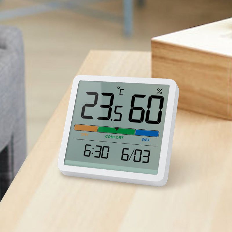 Indoor 3-in-1 Thermometer Hygrometer Clock