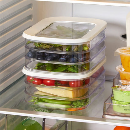 🧊 3‑Layer Fridge Crisper – Clear, reusable & stackable ✨