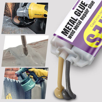 🥳2026 HOT SALE🥳💞50K+ SOLD!🚗💨 50% OFF! Weld Metal Repair Glue – Repairs exhaust pipes, metal pipes & more. Cures at room temp – sand, drill & paint after curing! 🌟💪