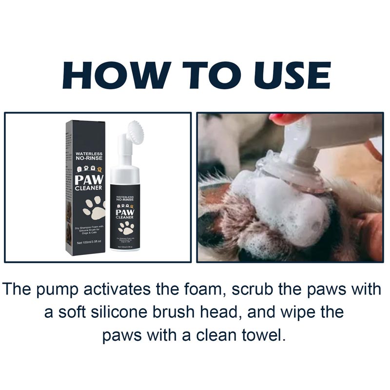 Buy 2 get 1 free Portable No-rinse Pet Paw Foam Cleaner