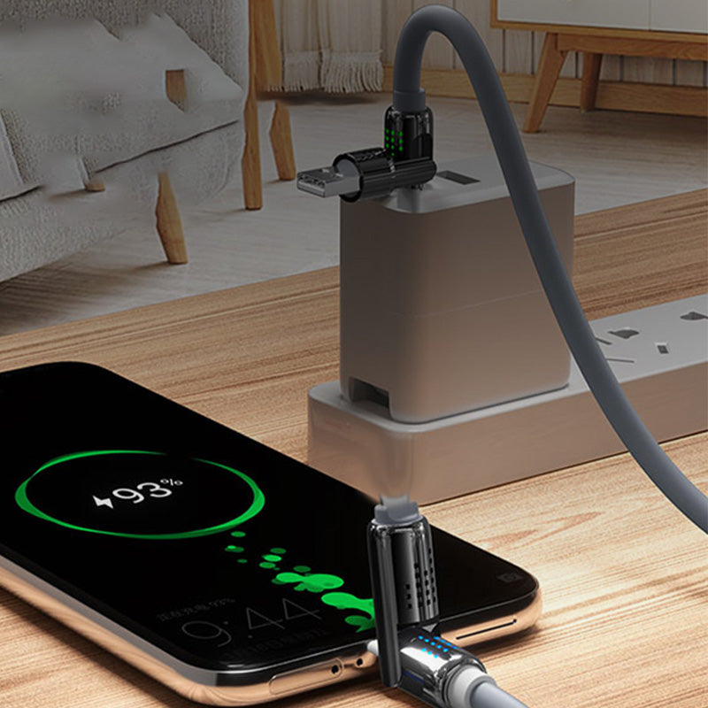 Câble de données 4-en-1 à charge rapide avec lumière clignotante douce