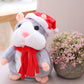 🎄LIMITED-TIME 50% OFF! ⏰Talking Hamster Plush – repeats whatever you say, auto head-shaking, hilarious fun for kids & adults