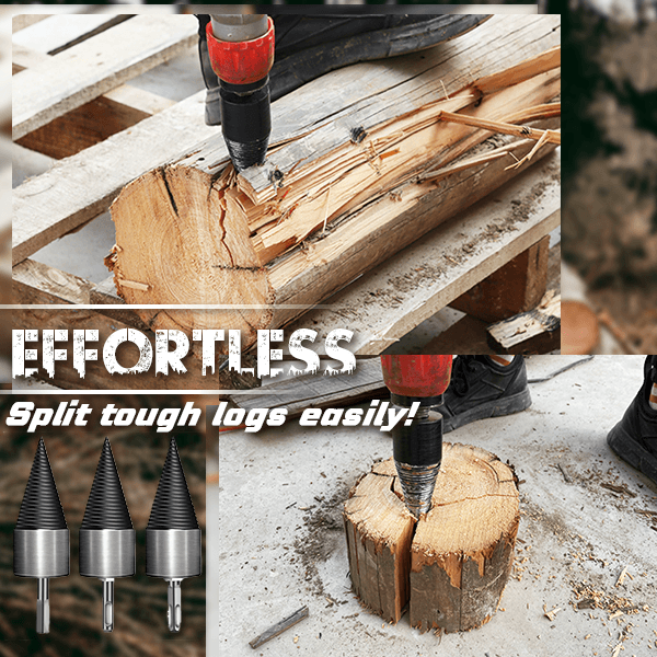 🪓 50% OFF NOW! 🔩 Electric Drill Wood Splitter – High Carbon Steel, Portable & Fast Splitting – Turns Your Drill into a Log Splitter