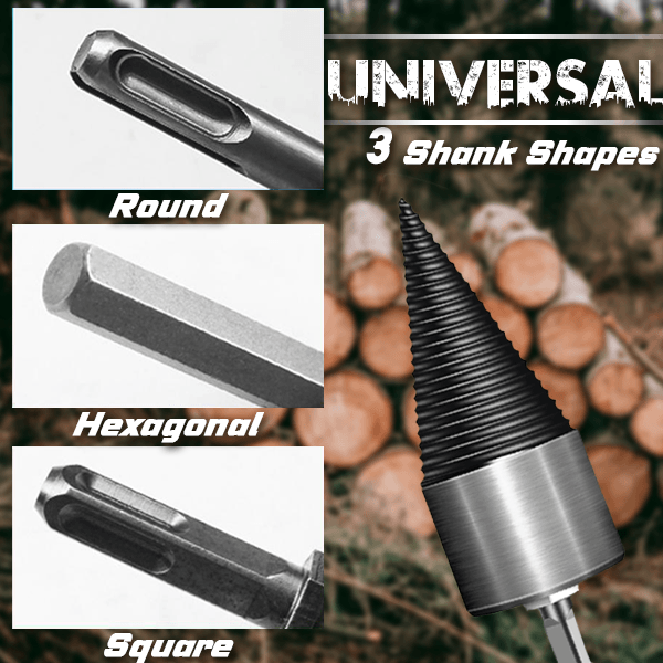 🪓 50% OFF NOW! 🔩 Electric Drill Wood Splitter – High Carbon Steel, Portable & Fast Splitting – Turns Your Drill into a Log Splitter