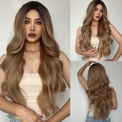 💘Valentine's Special: 50% Off!💇Gorgeous Fluffy Long Curly Wig – Natural, Comfortable & Adjustable!