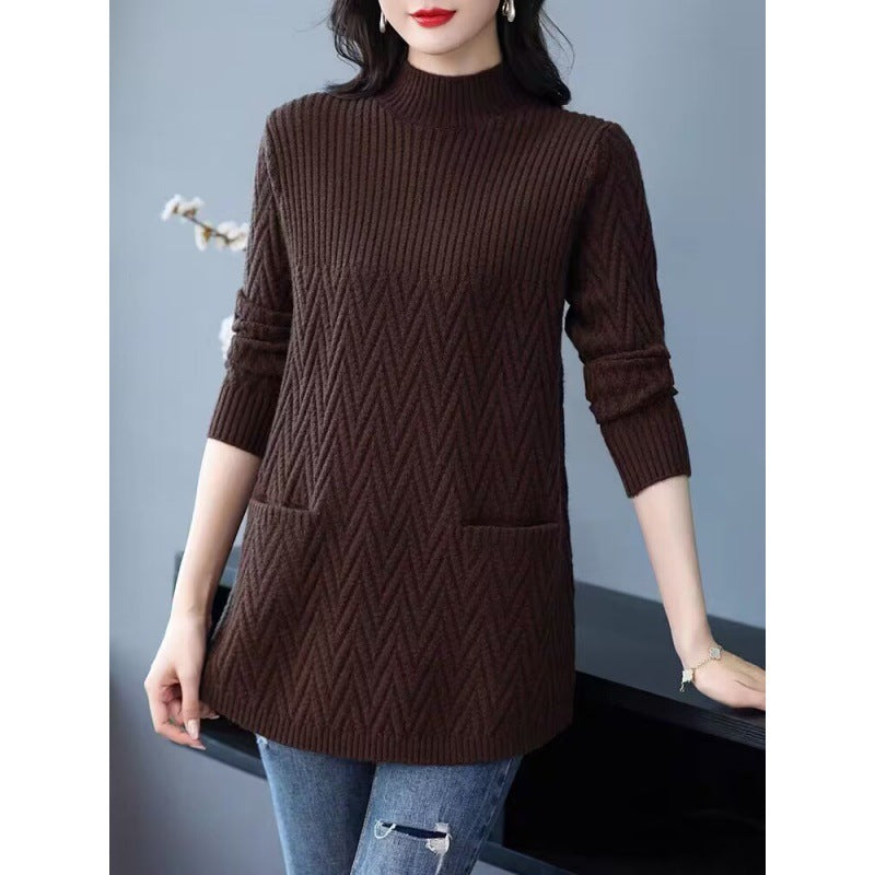 🎁Gift Choice🎁 - Women's Mid-Length Half Turtleneck Sweater