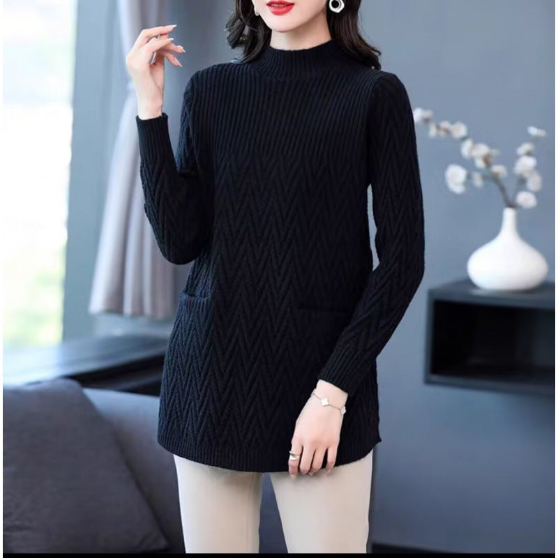 🎁Gift Choice🎁 - Women's Mid-Length Half Turtleneck Sweater