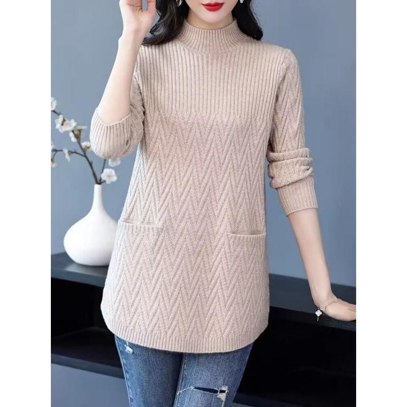 🎁Gift Choice🎁 - Women's Mid-Length Half Turtleneck Sweater