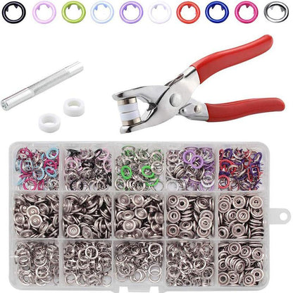 🔥LAST DAY PROMOTION - 50%OFF🔥100pcs Invisible Colored Metal Buckle & 1 Count Manual Pressure Pliers