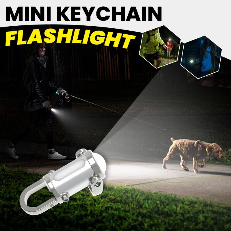 Mini lampe de poche porte-clés 1200 lm, étanche et ultra-lumineuse