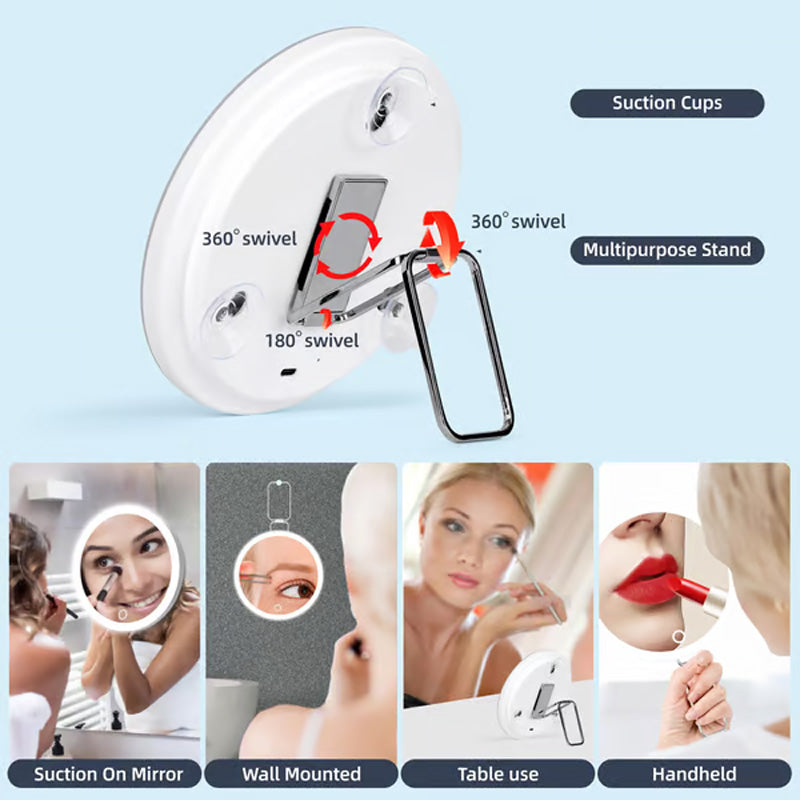 Rechargeable Lighted Makeup Mirror with Magnification