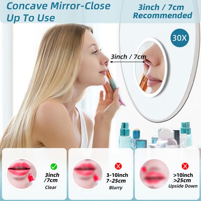 Rechargeable Lighted Makeup Mirror with Magnification