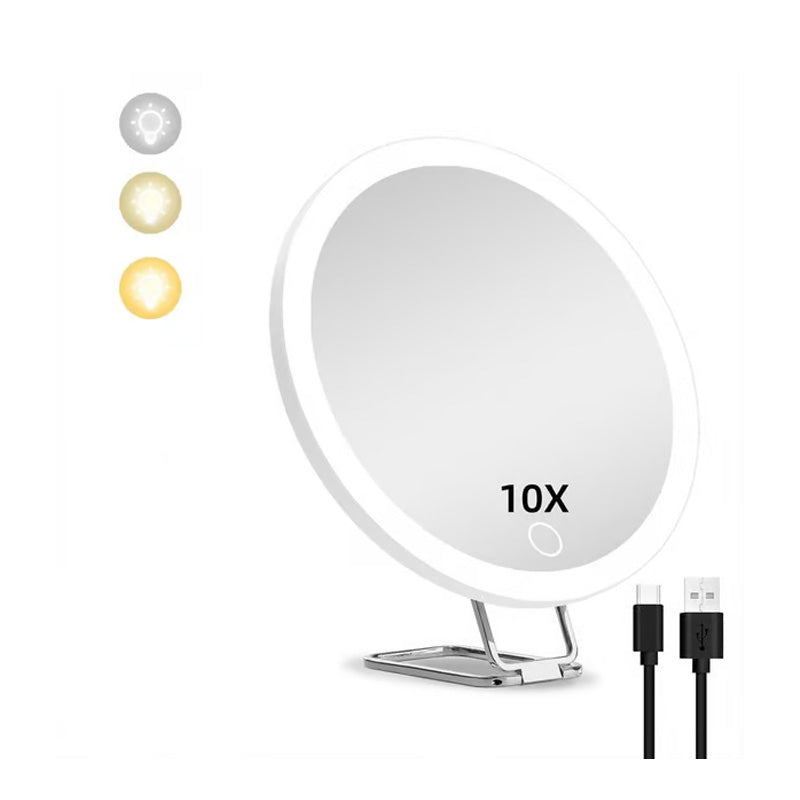 Rechargeable Lighted Makeup Mirror with Magnification