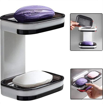 🎁New Arrivals 50% OFF🧼No-Drill Fast-Draining Soap Tray – Keep Soap Dry Instantly, Wall-Mounted Self-Draining Soap Holder for Shower, Bathroom & Kitchen Sink ✨