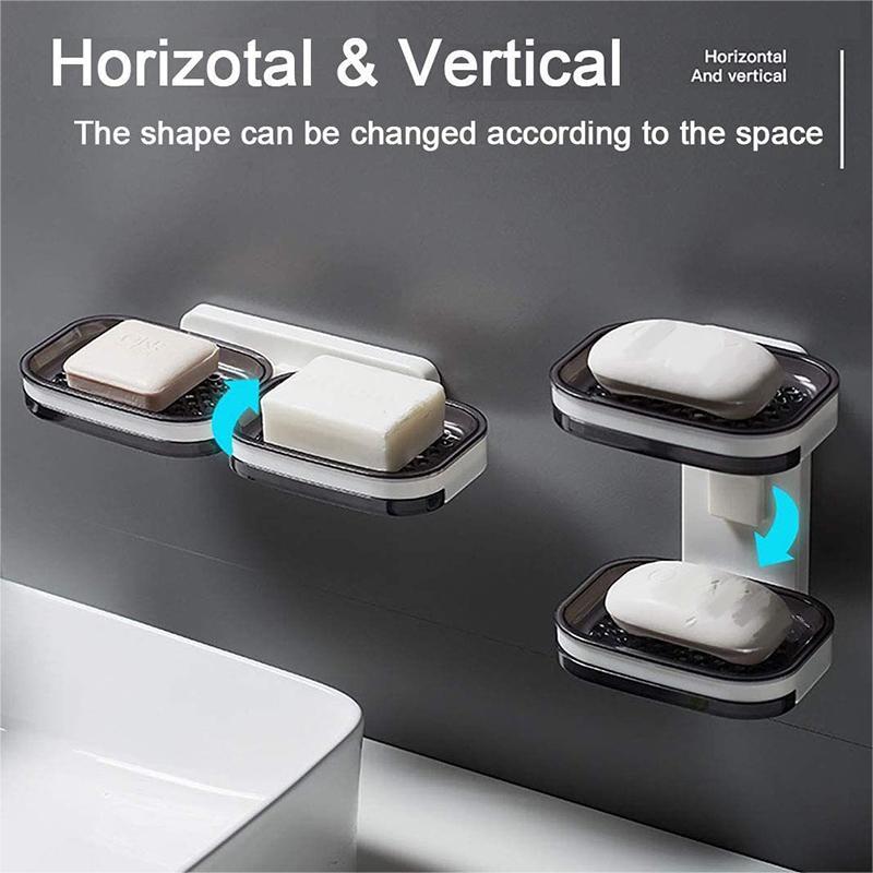 🎁New Arrivals 50% OFF🧼No-Drill Fast-Draining Soap Tray – Keep Soap Dry Instantly, Wall-Mounted Self-Draining Soap Holder for Shower, Bathroom & Kitchen Sink ✨
