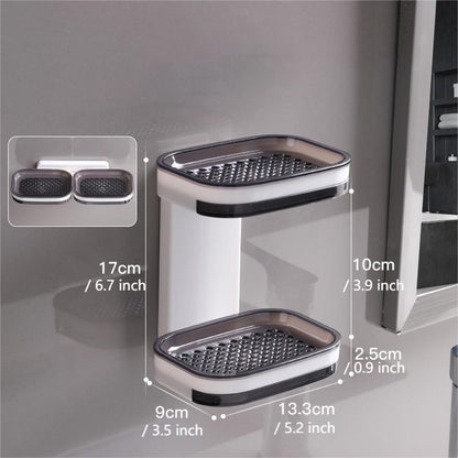 🎁New Arrivals 50% OFF🧼No-Drill Fast-Draining Soap Tray – Keep Soap Dry Instantly, Wall-Mounted Self-Draining Soap Holder for Shower, Bathroom & Kitchen Sink ✨