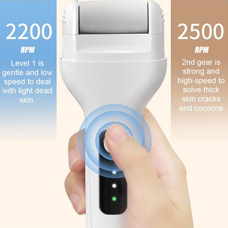 🔋🦶Rechargeable Electric Foot Exfoliating Scrubber🌟 Gently Exfoliates, Smooths Feet, Essential for Home Pedicures!