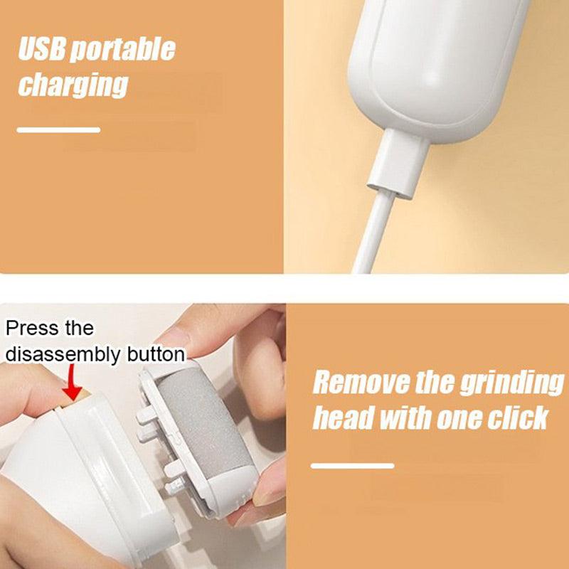 🔋🦶Rechargeable Electric Foot Exfoliating Scrubber🌟 Gently Exfoliates, Smooths Feet, Essential for Home Pedicures!