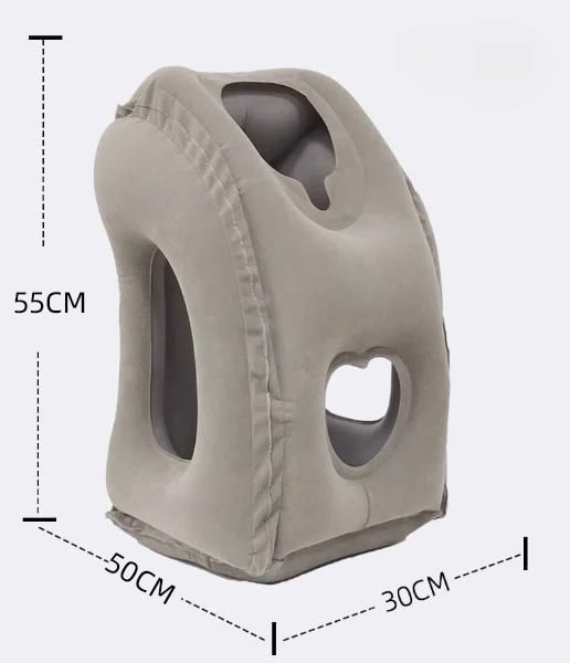 ✈️ LIMITED-TIME 50% OFF! 💨 Inflatable Travel Pillow | 360° Support – Soft Flocking, Quick Inflate, Compact
