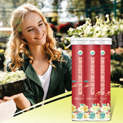 🌿🔋 Slow Release Tablet Fertilizer! 6 months of long-lasting nutrients, 0 mistakes for lazy people to raise flowers 💧!