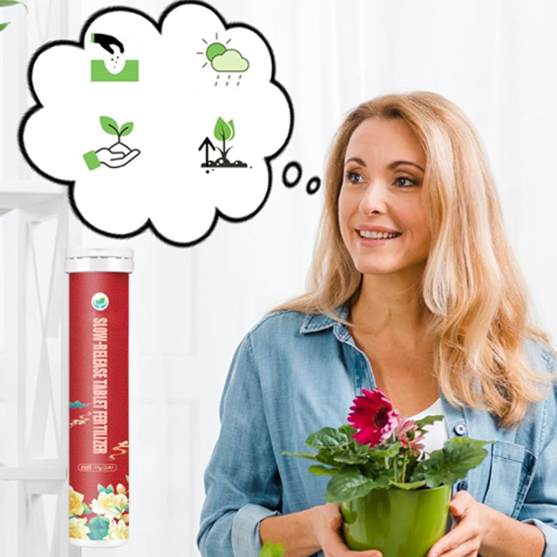 🌿🔋 Slow Release Tablet Fertilizer! 6 months of long-lasting nutrients, 0 mistakes for lazy people to raise flowers 💧!