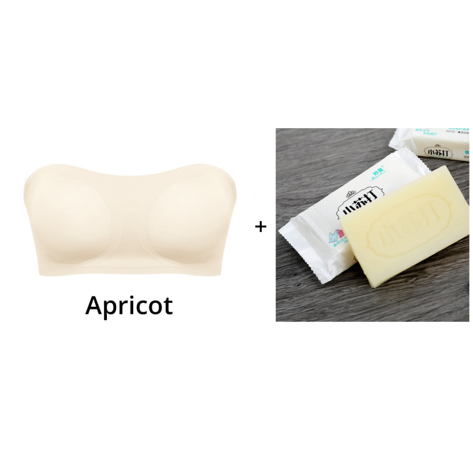 Strapless Wireless Bra with Crossover Side Closure