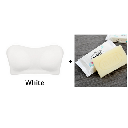 Strapless Wireless Bra with Crossover Side Closure
