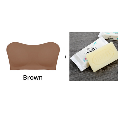 Strapless Wireless Bra with Crossover Side Closure