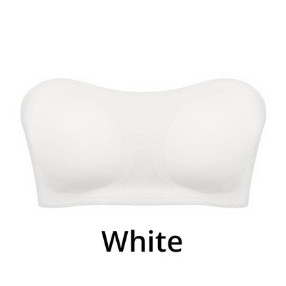 Strapless Wireless Bra with Crossover Side Closure