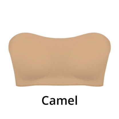 Strapless Wireless Bra with Crossover Side Closure