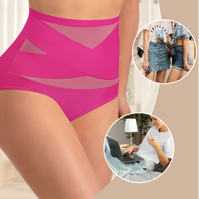 🌸 Last day – Buy 1, get 2 packs ✨ Plus-size high-waisted tummy-shaping crisscross briefs