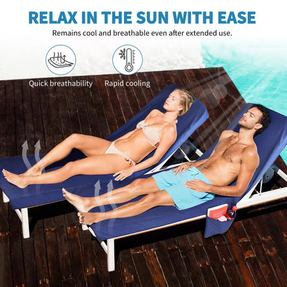 🏖️2026 New Arrivals: 50% OFF for a Limited Time!🌞Sun Lounger Towel in Bag with Pockets Storage🌊