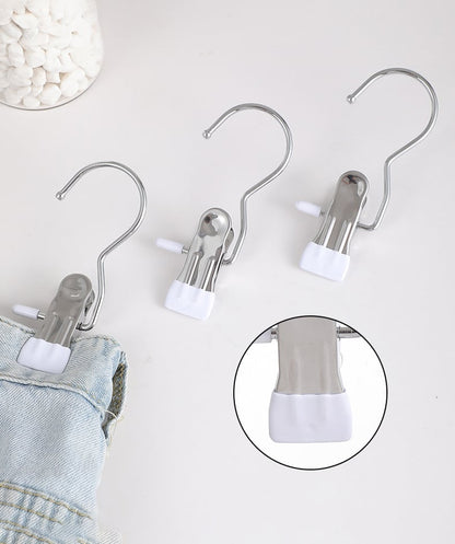 💥2025 Hot Sale- 49% OFF💥Anti-rust Clip Space-saving Clothespin Hat Pants Storage Hanging Travel Hook