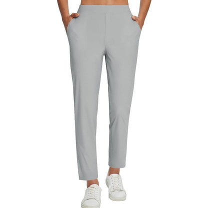 ⏳LIMITED OFFER 70% OFF🌞Women’s Fitted High-Waisted Zip-Pocket Trousers - 👖Lightweight, Breathable, Soft 26"/27" Ankle Pants with Zipper Pockets